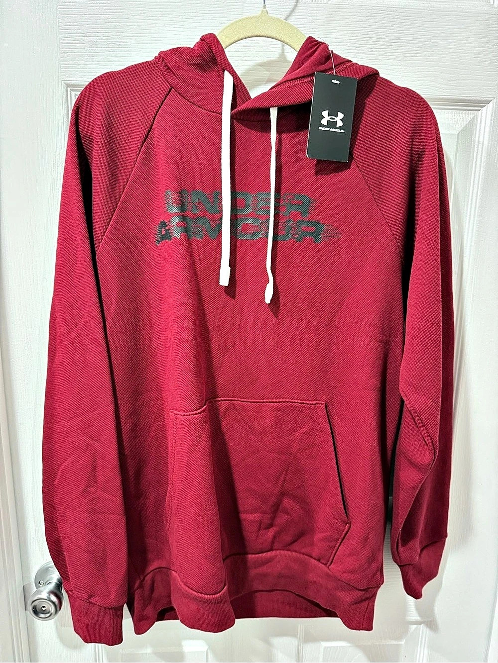 Under Armour UA Rival FLC Xtra CG Hoodie Graphic Hoodie in Red Small NWT